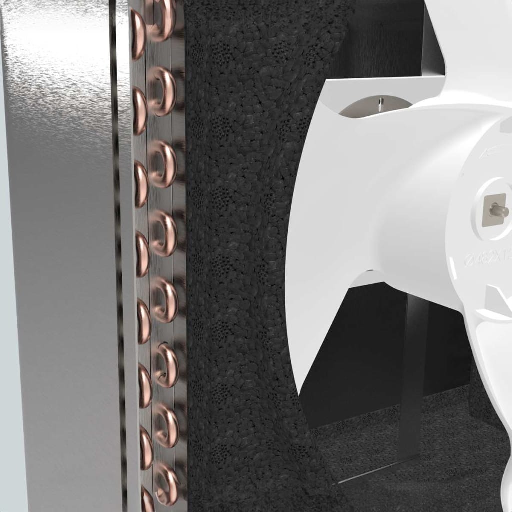 Equipo HVAC con piezas técnicas en EPP