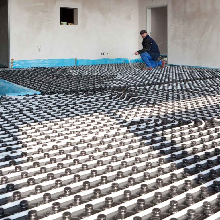 Instalación de suelo radiante en una vivienda