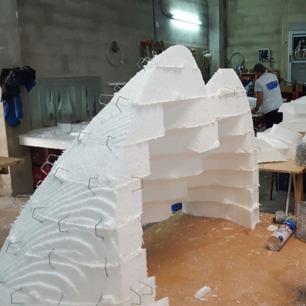 figuras de porex (EPS) para arquitectura efímera o su alternativa, NEOPS