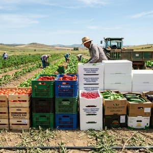 Cajas de EPS vs. cartón, madera y plástico para productos agrícolas