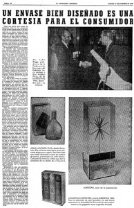 En 1966, 'La Vanguardia' ya hablaba del futuro del packaging